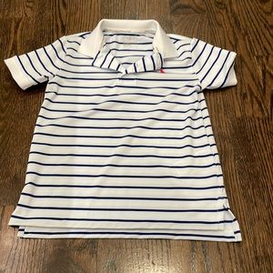 Like new Polo 5T white and navy stripe polo
